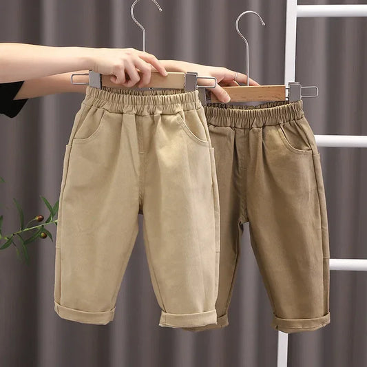 New Spring Autumn Baby Girls Clothes Children Boys Fashion Solid Pants Toddler Casual Costume Infant Trousers Kids Sportswear