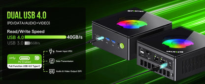 GMKtec Mini PC K11 K8 PLUS M7 AMD Ryzen R9 8945HS R7 8845HS 6850H Windows 11 WiFi6 2*DDR5 USB4.0 2.5G LAN OCulink Gamer Computer