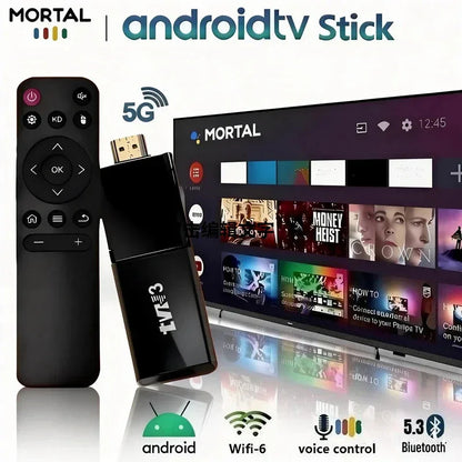 TVR3 HDMI TV Stick Android 15 2.4G&5G Dual Wi-Fi Allwinner H313 1G 8G Quad Core Smart TV Box Streaming Media Player Set-top Box