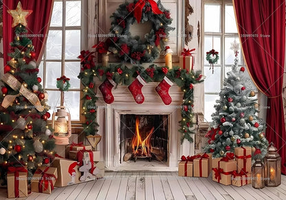 Merry Christmas Backdrops Wonderland Snowman Decor Photography Background Kids Birthday Party Baby Shower Banner Party Supplies