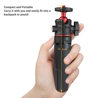 Desktop Camera Tripod with 360 Degree Rotating Ball Head Extendable Portable Selfie Stick Tripod for Smartphone Action Cameras