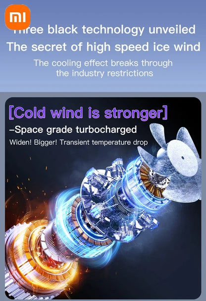 Xiaomi Smart Electric Fan 100 Level Bladeless Fan Portable Small Usb Charge Silent Desktop High-speed Circulating Cooling Fan