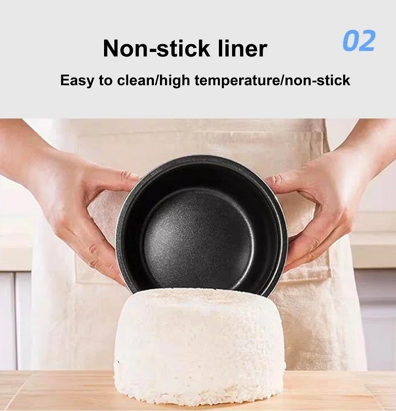 24V Car Electric Cooking Pot Non-stick Rice Cooker Portable Food Heater Multi-function Pot Truck Auto Keep Warm Pot 1.5L