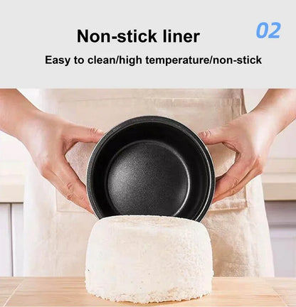 24V Car Electric Cooking Pot Non-stick Rice Cooker Portable Food Heater Multi-function Pot Truck Auto Keep Warm Pot 1.5L