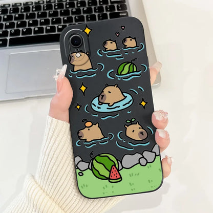 For iPhone X XR XS SE 2020 Case iPhoneX Liquid Soft Silicone Case For iPhone x s XR Back Cover For iphone se 2020 Phone Bumper