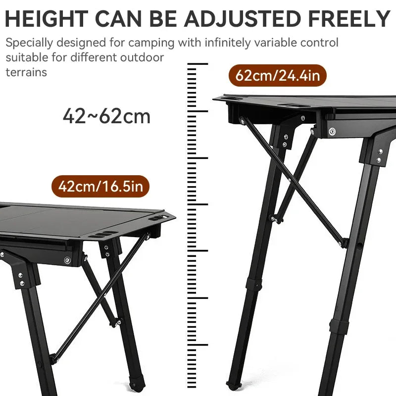 WESTTUNE Outdoor IGT Table IGT 5 Unit Aluminum Alloy Camping Table Portable Folding Desk for Picnic RV Trip Patio Backyard BBQ