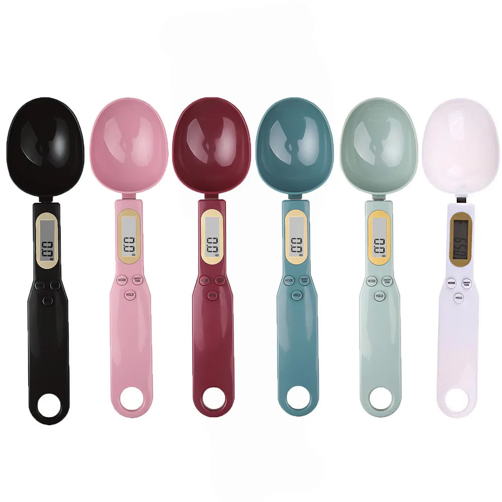 Weighing Spoon Scale Home Kitchen Tools Electronic Measuring Coffee Food Flour Powder Baking LCD Digital Measurement Adjustable