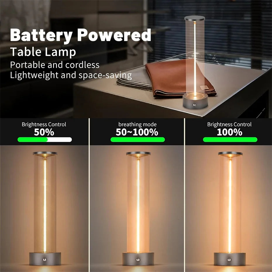 Magnetic LED Table Lamp Touch Control Cordless Night Lamp USB Rechargeable Desk lamp For Bedroom Ambient Night Lights led