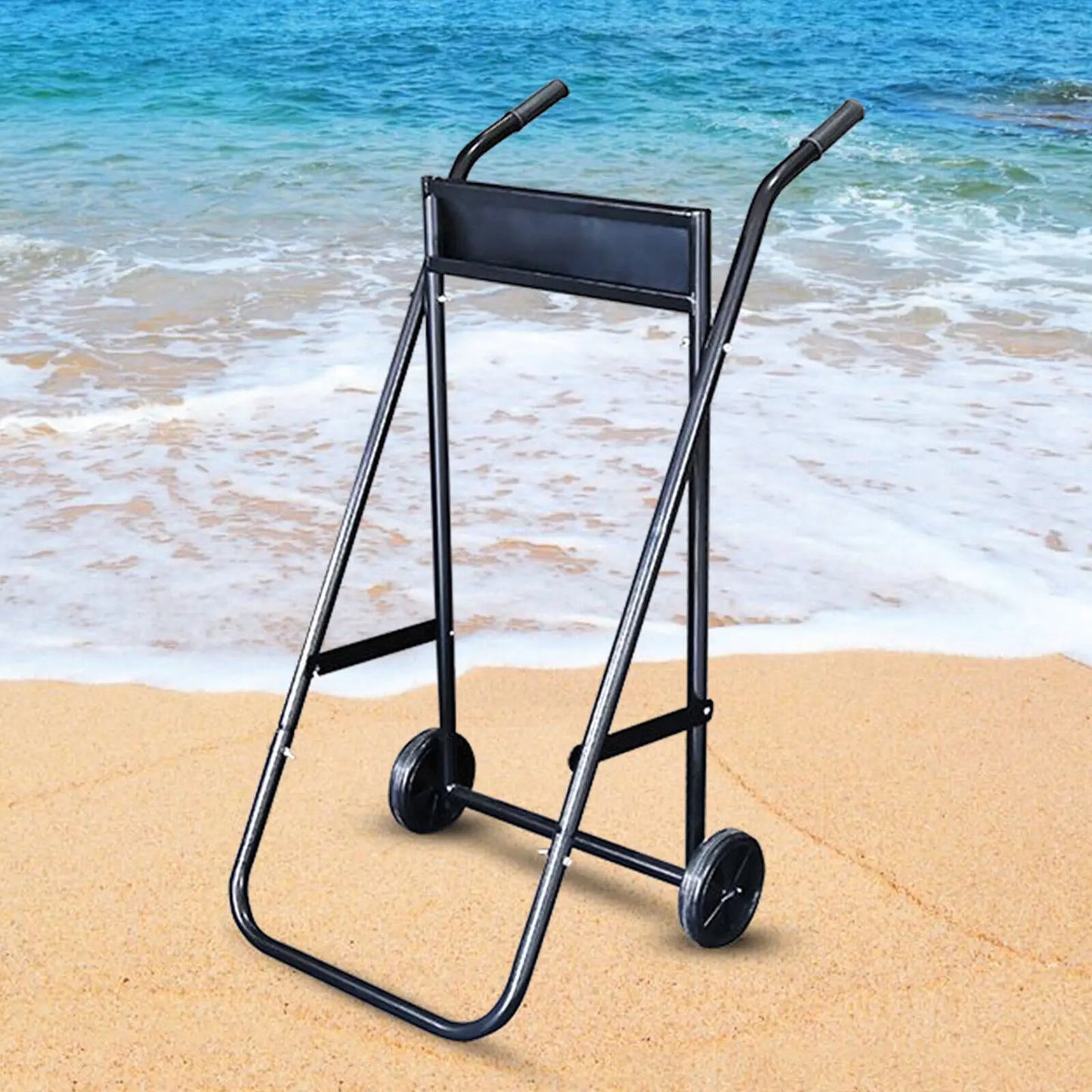 Foldable Heavy Duty Outboard Boat Motor Stand Carrier Cart Dolly Trolley Transport 50kg