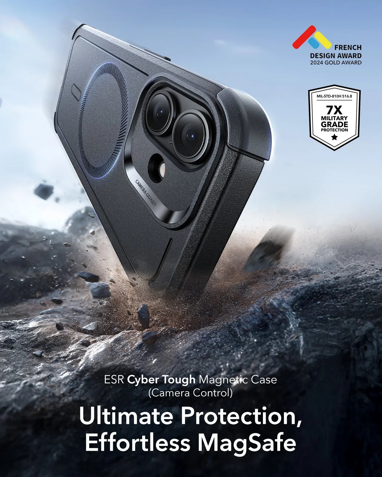 ESR for 17 Pro Max Case With Camera Control Button Military-Grade Protective Magnetic Phone Case For iPhone 16&17&17 Air&16 Pro