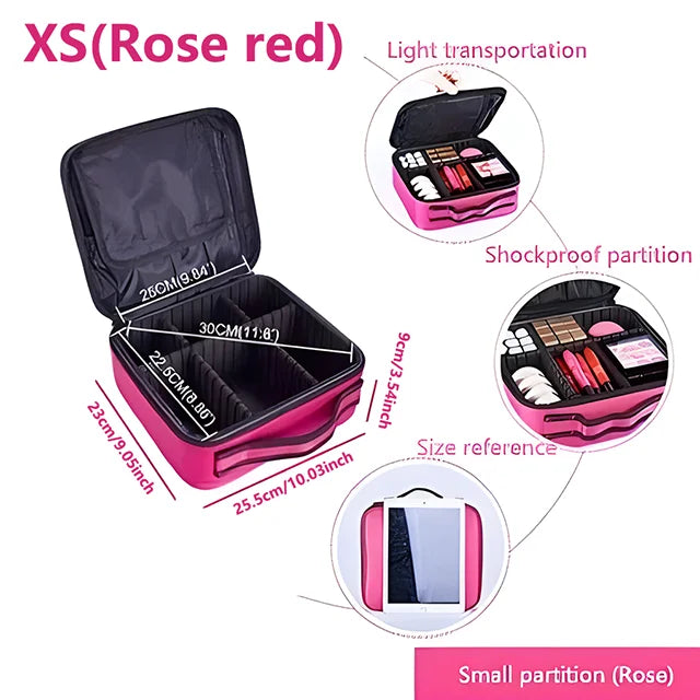 Large Capacity Cosmetic Case Waterproof Manicure Makeup Toolbox,Makeup Bag For Travel New Professional Tattoo Tool Makeup Case