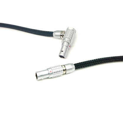 ARRI ALEXA RED Flexible Braid Power Cable for Teradek Bolt 4K XT LT, SmallHD monitor, 0B 2 Pin Straight Male to 2Pin Right Angle
