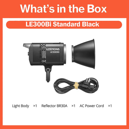Godox Litemons LE200Bi/LE300Bi/LE600Bi Bi-color LED Light Unmatched Brightness APP Control with Bowens Mount for Shooting