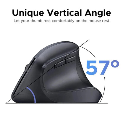 Vertical Mouse Ergonomic Mouse 2.4G Wireless Mouse Silent Mice 6 Buttons Office Mouse 800/1200/1600 DPI for PC Laptop Desktop