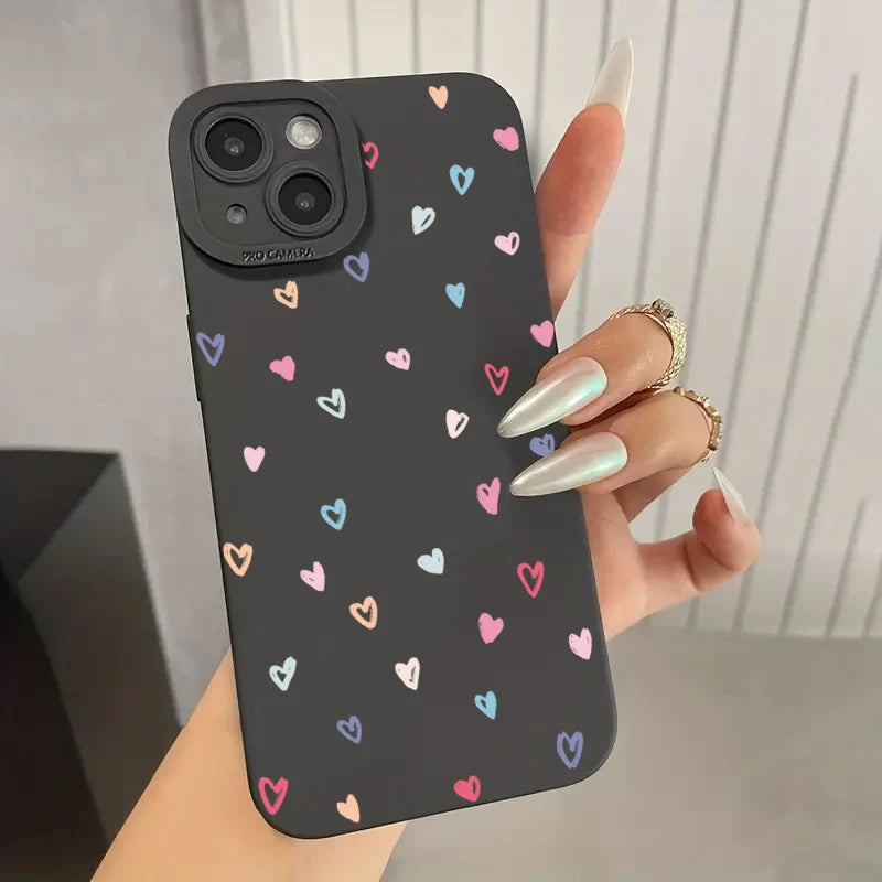 Colorful Small Love Heart Phone Case For Xiaomi Redmi Note 13 12 11 Pro Plus 5G 12S 11S 11 10S Redmi 13C 13 12 4G Silicone Cover