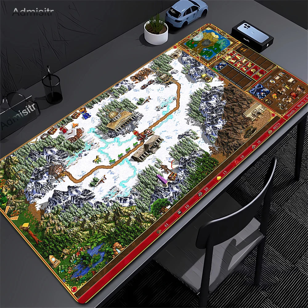 Anime Heroes of Might and Magic 3 Map Mousepad Gaming Laptops Keyboard Mat Desk Protector Deskmat Mats Laptop Gamer Mouse Pad