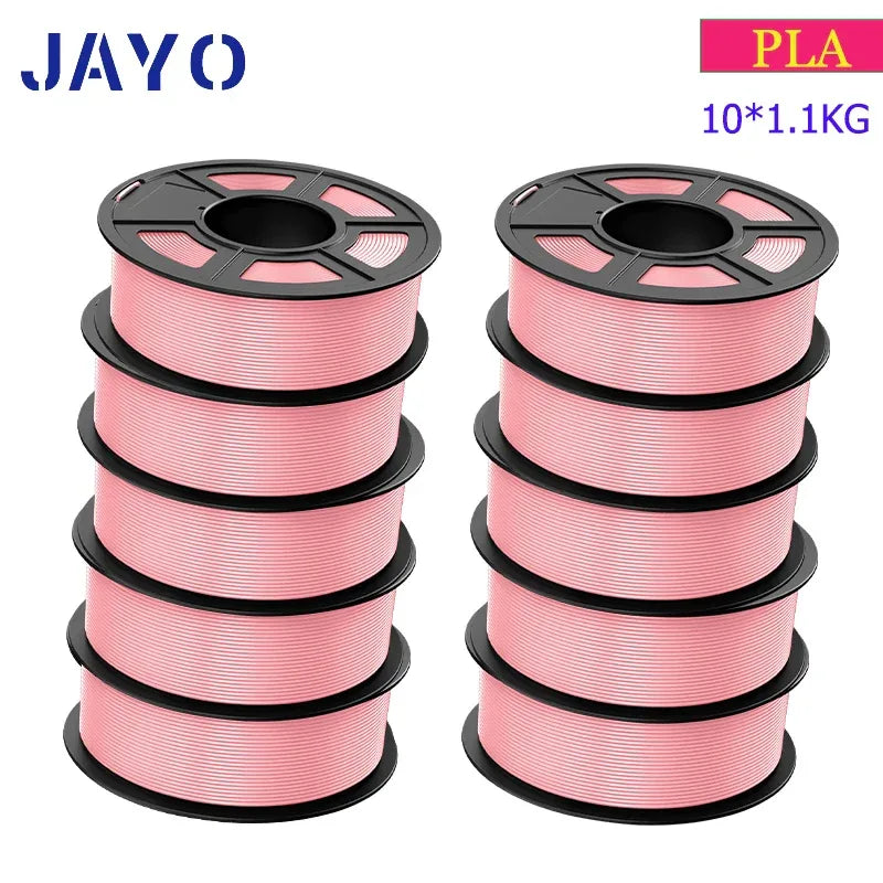 JAYO 3D Filament PLA 8Rolls 10Rolls 175mm 3D printing no bubbles no drawing smooth multiple colors optional 11kg for 3D printing