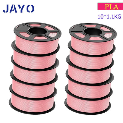 JAYO 3D Filament PLA 8Rolls 10Rolls 175mm 3D printing no bubbles no drawing smooth multiple colors optional 11kg for 3D printing