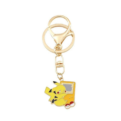 Porte-clés Pokémon Pikachu Bulbizar mignon, pendentif pour sac à dos, anneau de clé en métal pour voiture, accessoire de sac, bijou, cadeau d'Halloween