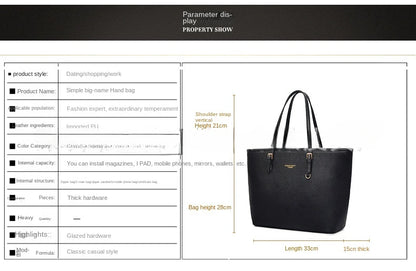 Women Large Capacity Bucket Tote Bag Shoulder Handbag Mommy Bag Work Travel Casual Purse