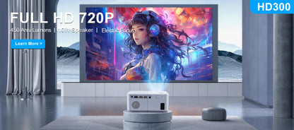 PROGAGA PG370 MAX Projector HD 1080P 4K Android Projector 700ANSI Video Projector Home Theater Portable Projector for Smartphone