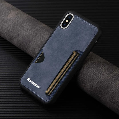 Retro Card Holder Phone Case for iPhone 17 16 15 14 13 12 11 Pro Max 16E Mini XS XR SE 7 8 Plus Busines Wallet PU Leather Cover