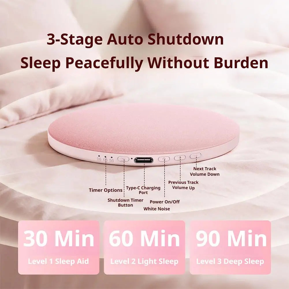 Bluetooth Speaker Under Pillow For Sleep Portable Ultra Slim White Noise Sleep Audio Air Bone Conduction Home Relax Rechargeable