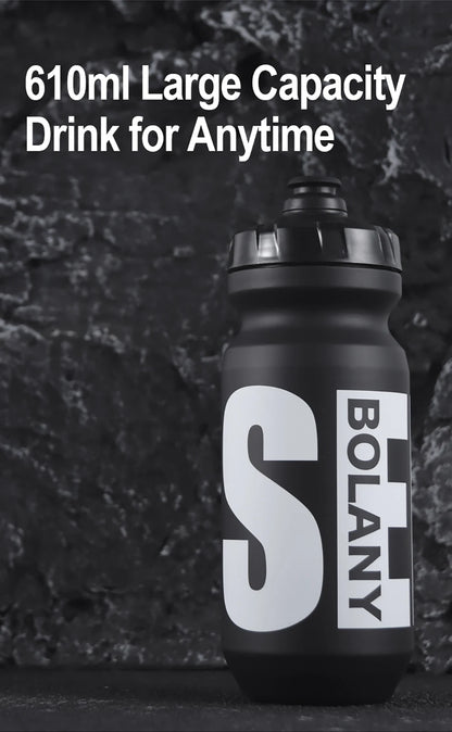 BOLANY 610ML Cycling Bike Water Bottle Bicycle Portable Kettle with Cover Matte Plastic Sports Bottle Outdoor Supplies