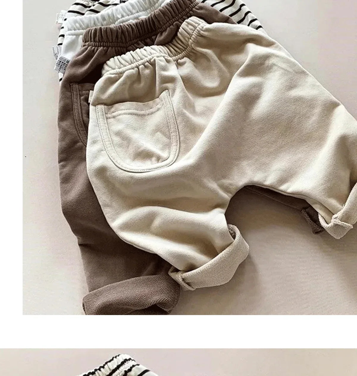 2025Spring Autumn New Baby PP Pants 1-5Y Boys Girls Cotton Striped Loose Harem Trousers Toddler Daily Infant Wear Kids Clothing