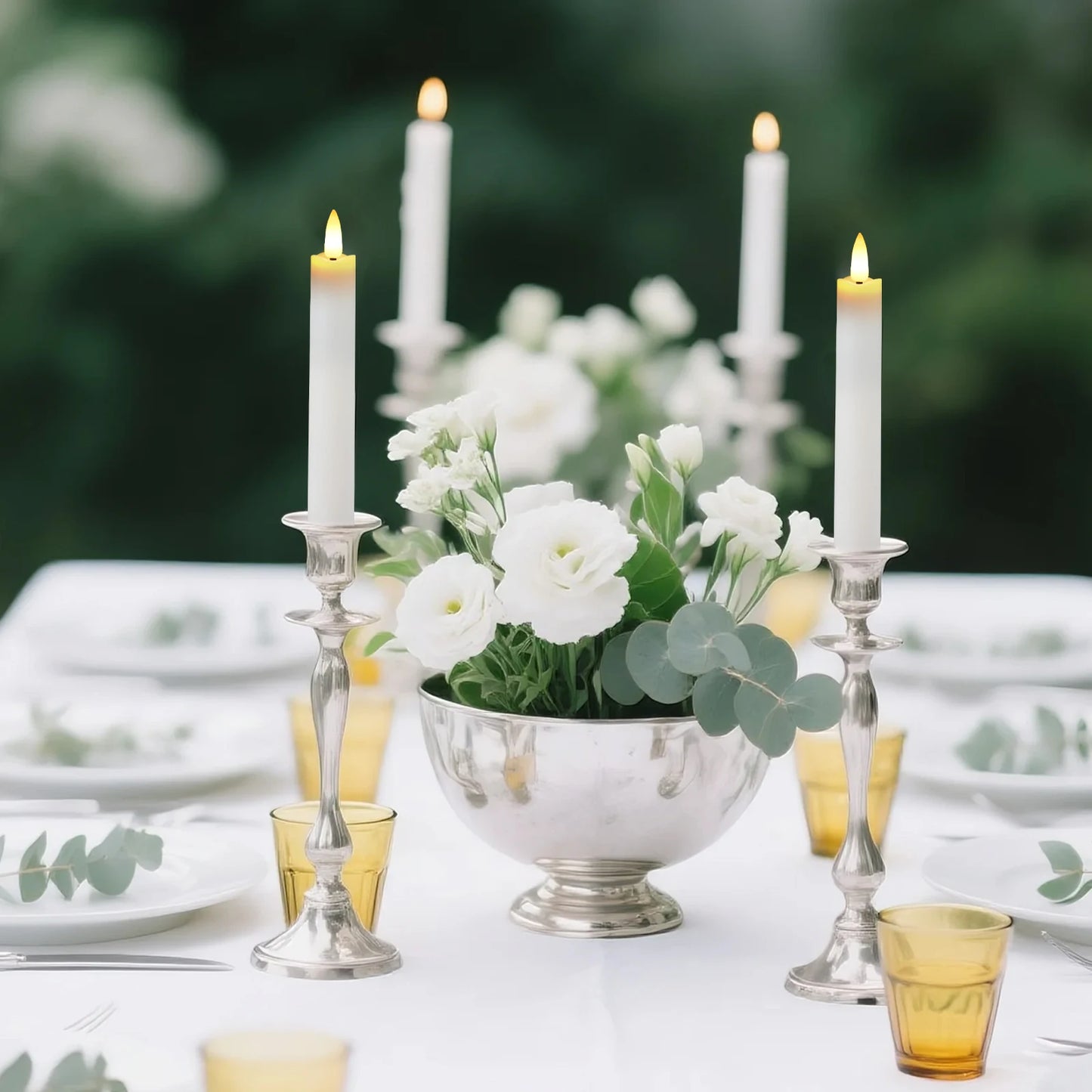 Lot de 6 bougies décoratives LED sans flamme, à piles, avec télécommande et minuterie, pour la maison, les fêtes et les mariages.