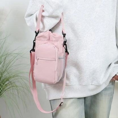 Universal Portable Water Bottle Bag Waterproof with Phone Pocket Insulated Cup Protective Cover Adjustable Strap Creative