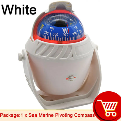 1pc Electronic Navigation Compass Sea Marine Pivoting Compass Camping Gear With Magnetic Declination Adjustment For Car Ship