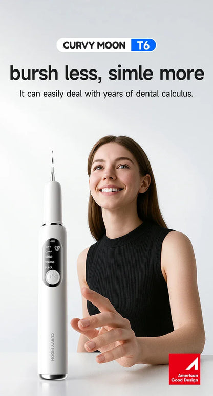 Ultrasonic Electric Dental Scaler High Frequency Vibrating Teeth Cleaner Plaque Calculus Tartar Stains Remover 5 modes with LED