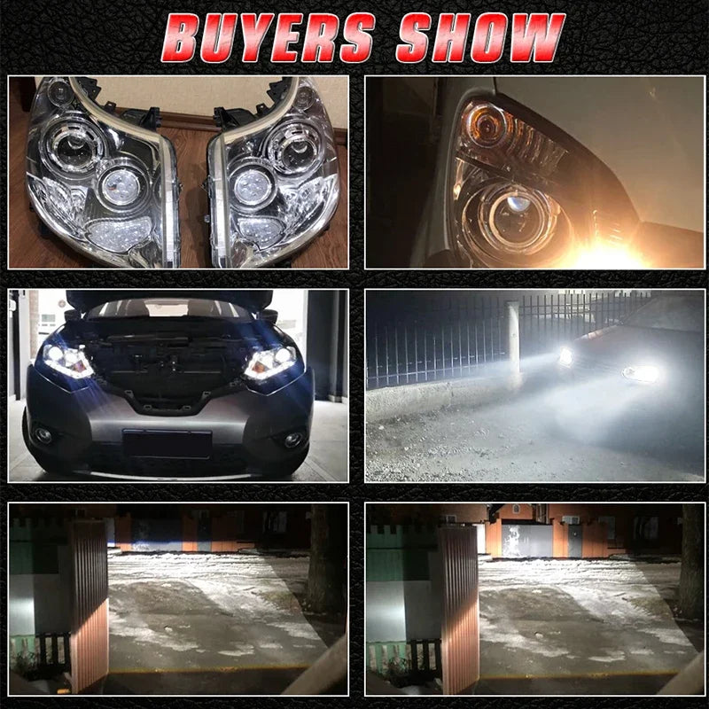 Riderspark 3 Inch Bi LED Projector Headlights Lenses Hella Laser LED Lights 160W 60000LM Headlamp Car Accessories RHD LHD Spot