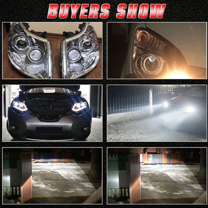 Riderspark 3 Inch Bi LED Projector Headlights Lenses Hella Laser LED Lights 160W 60000LM Headlamp Car Accessories RHD LHD Spot
