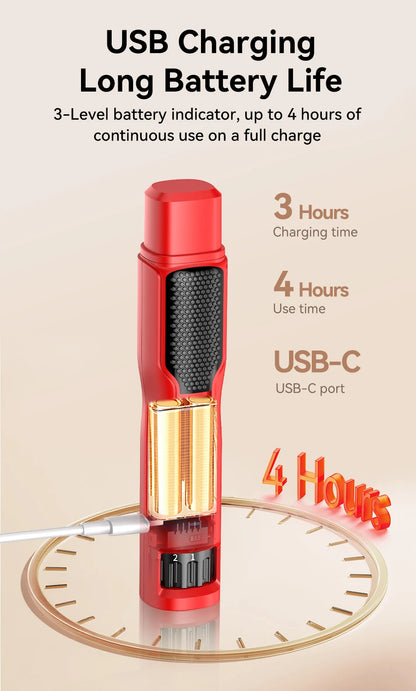 ROJECO Pet Electric Nail Grinder Rechargeable Dog Paw Grooming Nail Clipper LED Light 7 Speeds Adjustable Cat Claw Nail Grinder