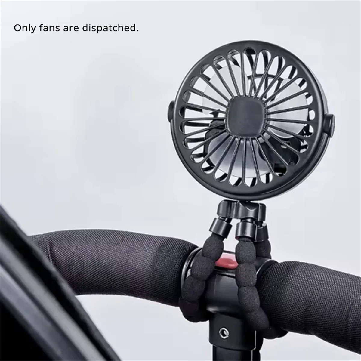 Mini USB Fan Rechargeable Octopus Multifunctional Fixable Small Fan Portable Desktop for Baby Stroller Bicycle with Soft Wind