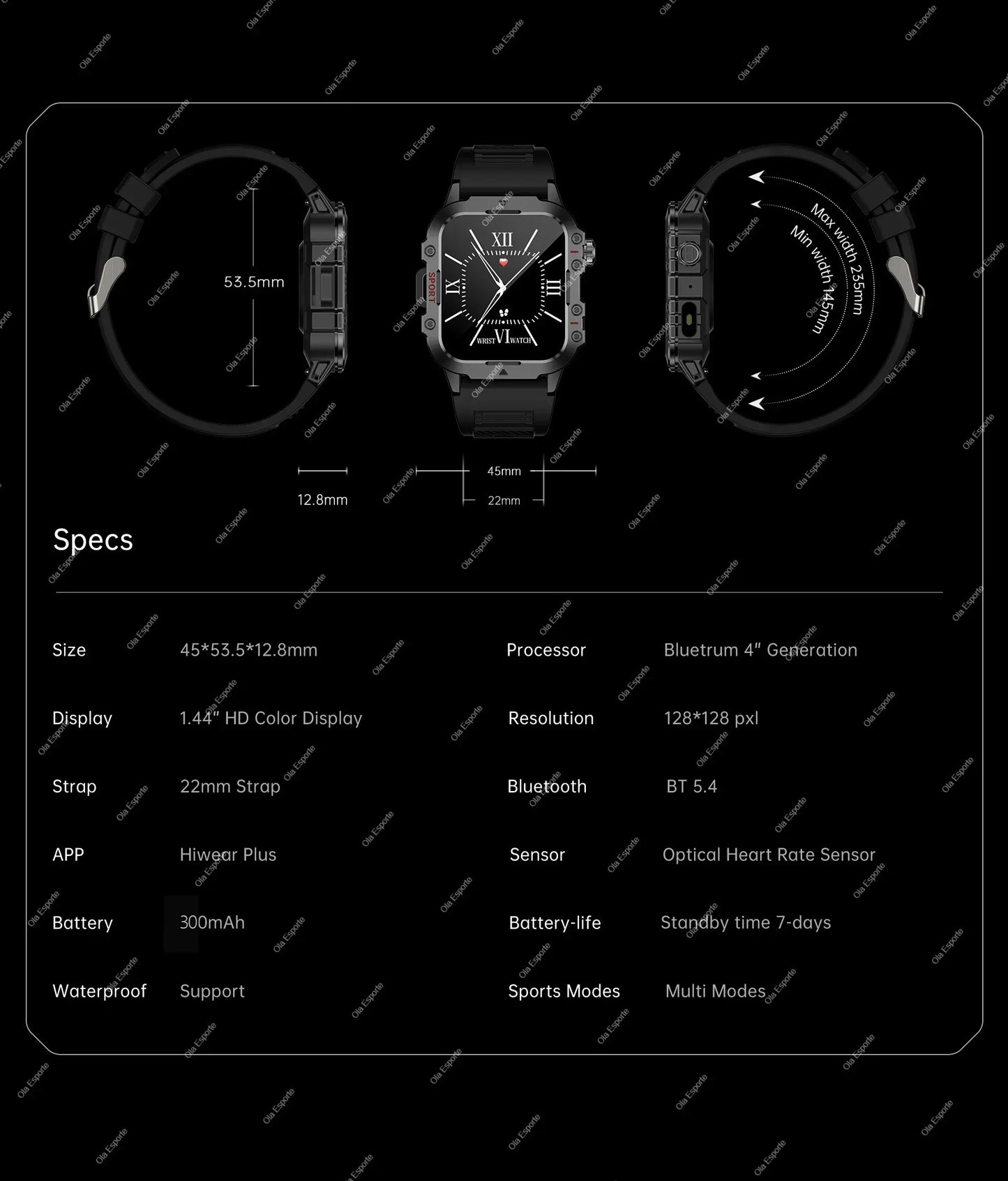 2026 Rugged Military Smart Watch Men's Outdoor Watch LED Flashlight 2.01'' HD Touch Screen Voice Bluetooth Call Smartwatch Gifts