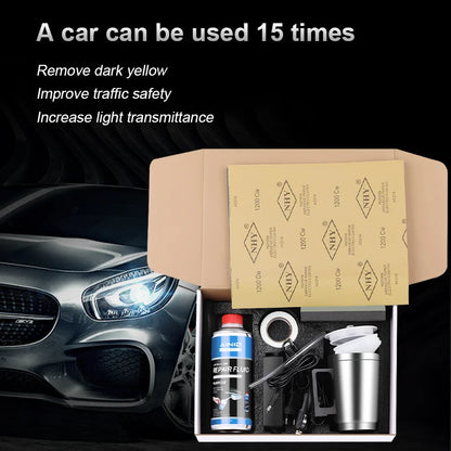 Car Headlight Restoration Polish Liquid Polymer Evaporator Garage Tools Car Headlight Renovation Repair Scratch Remover