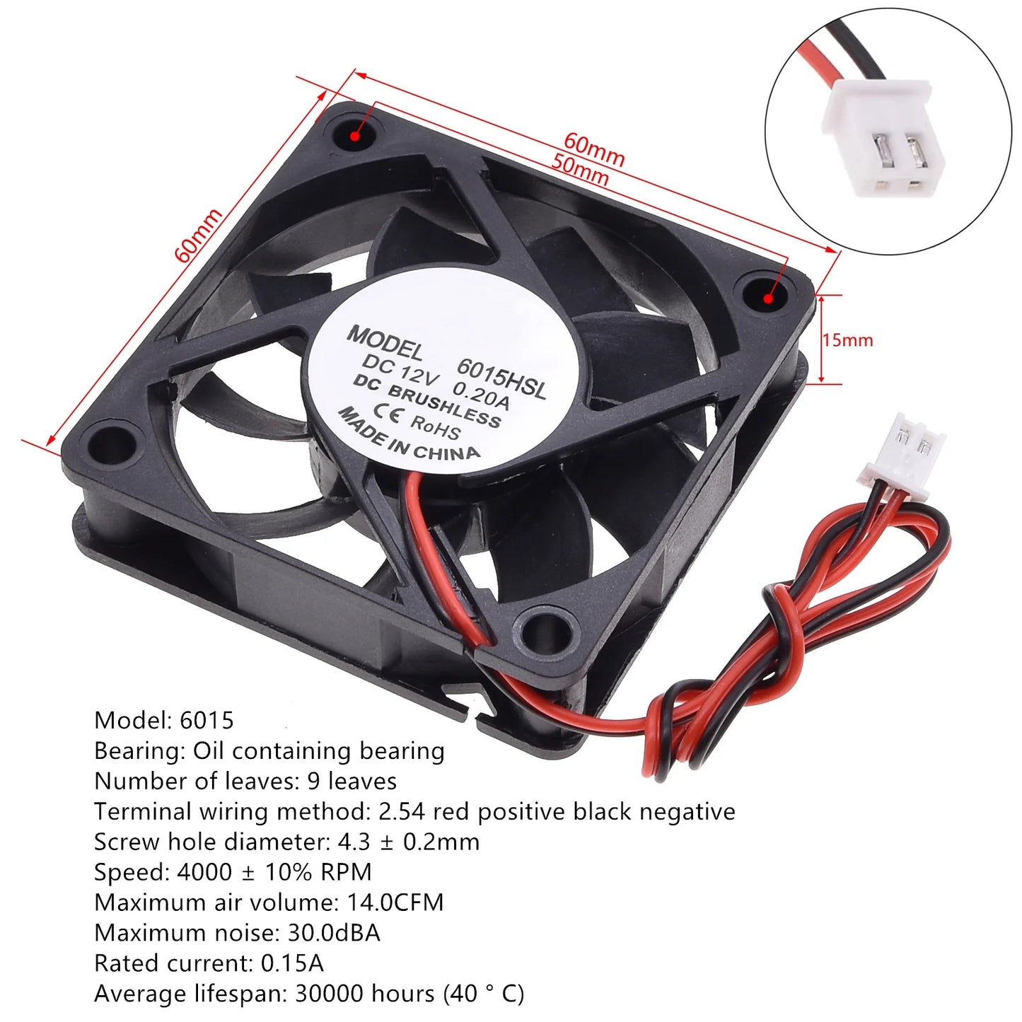 Silent DC12V Brushless Oil Content Cooling fan，for Power Supply Toy Chassis Multiple Sizes Available 2 3 4 5 6 7 8 9CM Silent