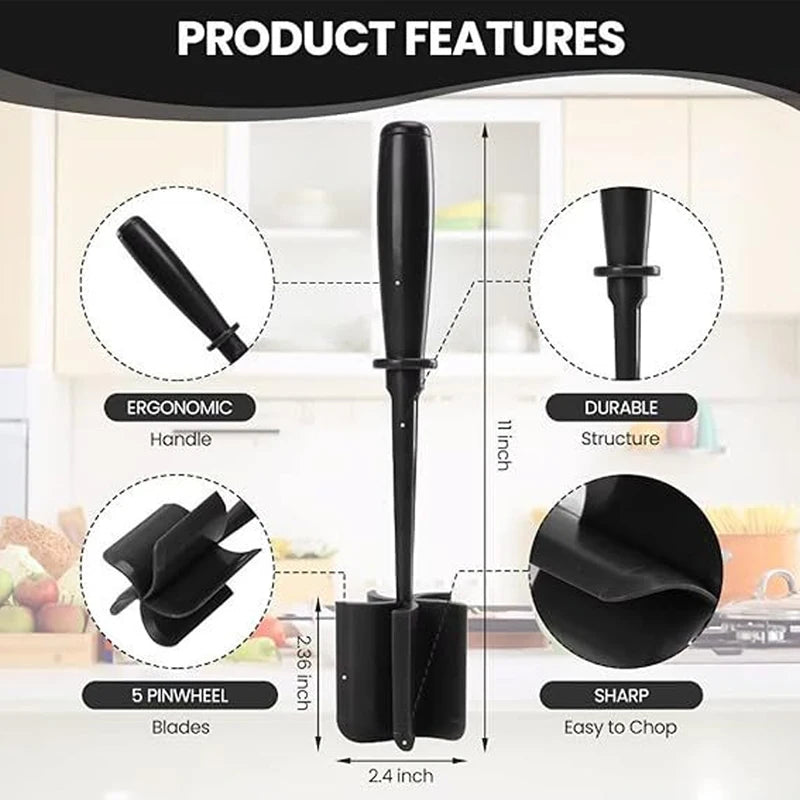 New Household Kitchen Meat Chopper Handheld Meat Grinder Mixing, Grinding and Pounding Spatula Meat Mashing Machine Kitchen Tool