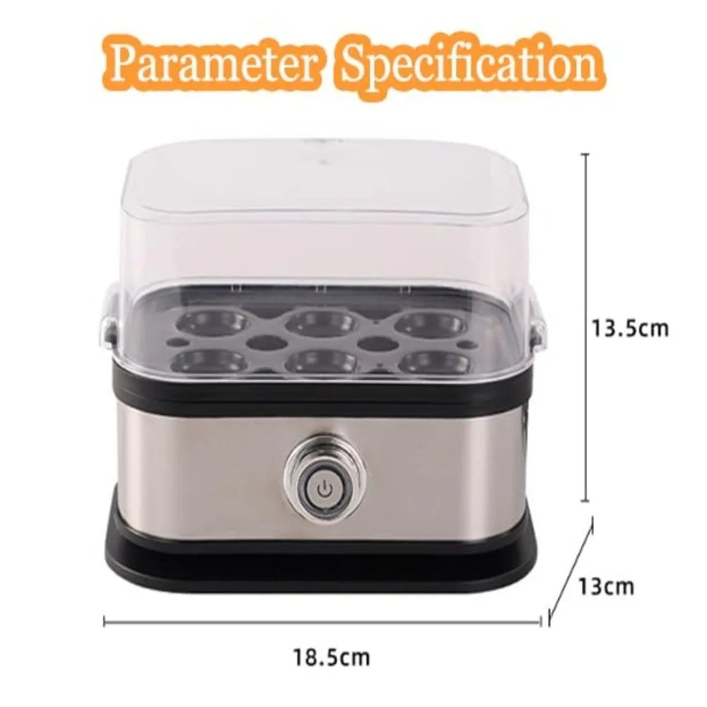 200W Power Eggs Boiler Space Saving Auto Shut-Off Smart Egg Cooker 6 Eggs Capacity Stainless Steel Rapid Egg Cooker2026new