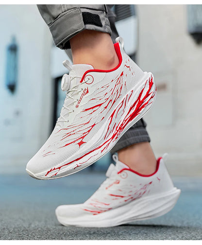 Fluorescence Running Shoes CarbonBoard Marathon Men Sports Casual Tenis Breathable Womens Comfortable Athletic Nonskid Sneakers
