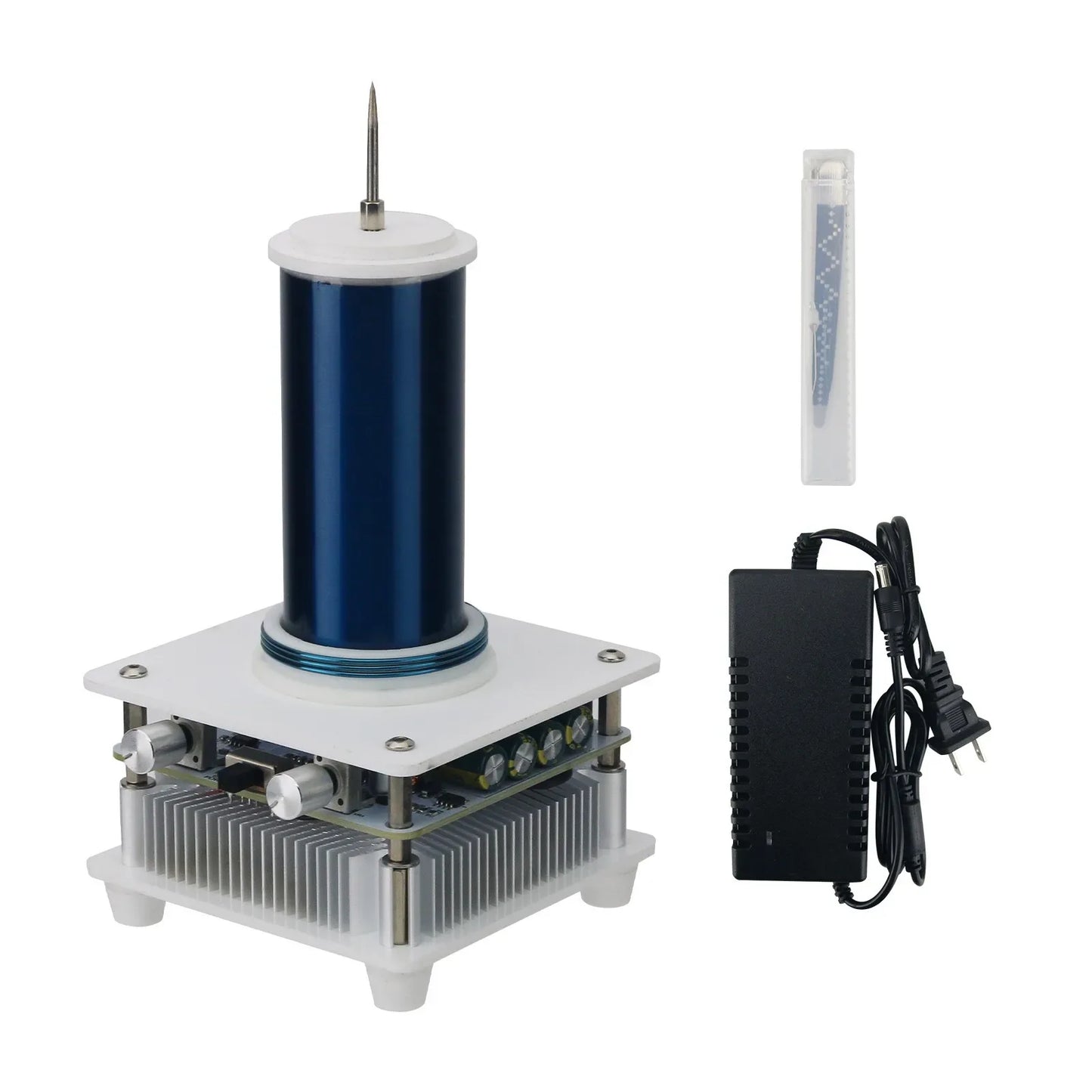 Wishcolor YSKJ-36 Blue/Golden Double Class E Tesla Coil with 10cm Thin Arc Support Music Bluetooth Playback