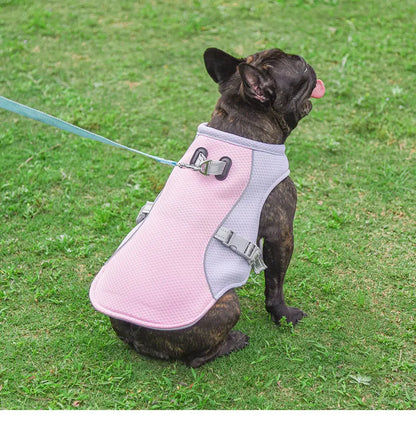 Dog Cooling Vest Dog Harness Cooler Jacket ,Reflective Breathable for Walking Dog Outdoor Camping and Hunting Training
