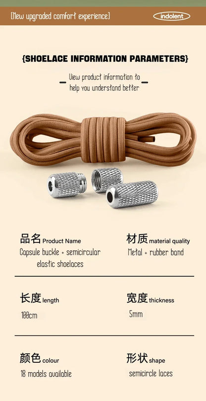 New Elastic Laces Sneakers Tennis Round Shoe laces Without ties Kids Adult Rubber Bands No Tie Shoelace Shoe Accessories