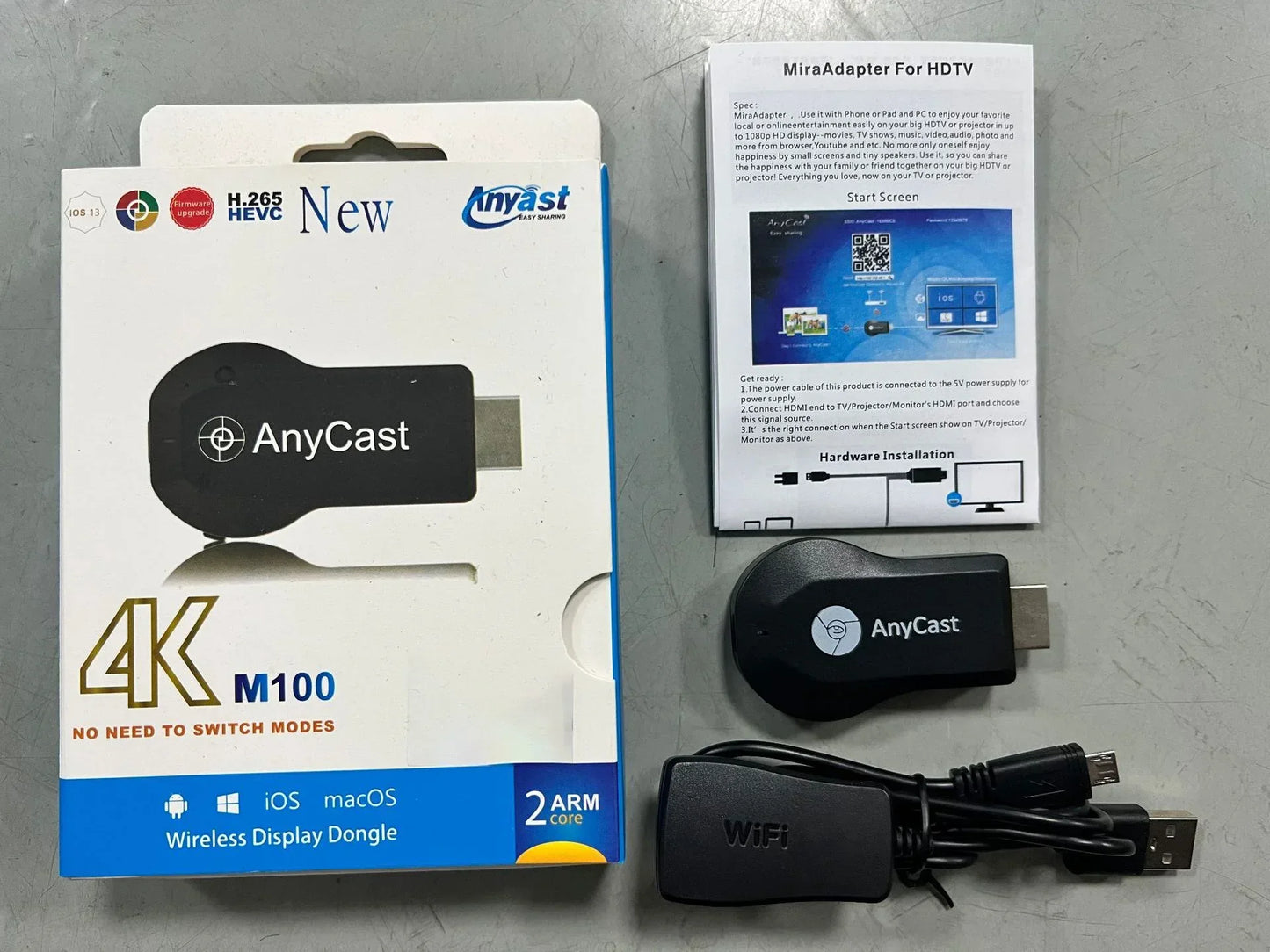 New M2 Plus Wireless HDMI WiFi Display 4K 1080P Compatible TV Dongle Receiver for DLNA Airplay Miracast for AnyCast for IOS