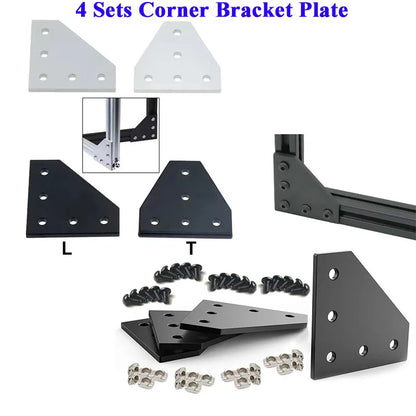 1PC BLACK 4040 4040 T Slot European Standard Anodized Aluminum Profile Extrusion 100-1000mm Linear Rail for CNC 3D Printer