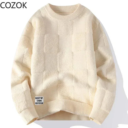 Sweater Men Harajuku Fashion Knitted Hip Hop Streetwear Dinosaur Cartoon Pullover Oversized Casual O-Neck Women Vintage Sweaters