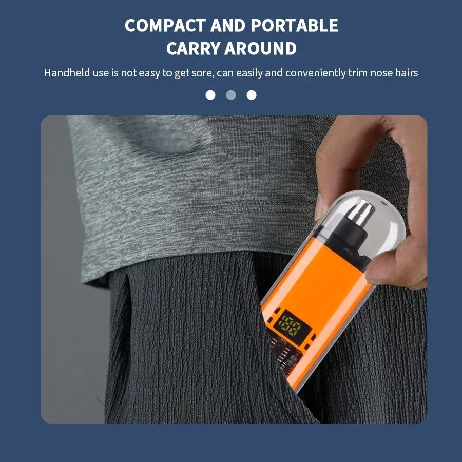Portable Nose Hair Trimmer Mini Trimmer for Nose Mini Nose and Ear Hair Trimmer Nose Trimmer Rechargeable Trimmer 2-in-1Unisex